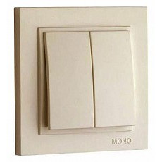 Выключатель двухклавишный mono electric despina 102-170025-102
